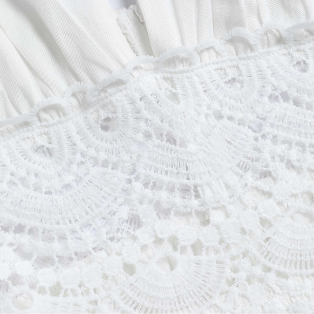 Cider White Lace-Detail Halter Maxi Dress - Picture 5 of 7
